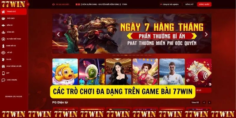 Những sản phẩm siêu hot tại sảnh game bài 77win